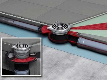 Трап для душа Tece Drainpoint S130 3601300 вертикальный с декоративной решеткой с фланцем — фото 3, Трапы для душа