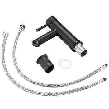 Смеситель для раковины Orange Steel M99-021b Черный матовый — фото 5, Смесители для раковины