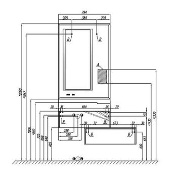 Тумба Aquaton Сакура 80 1A236603SKW80 подвесная Ольха наварра Белый глянец — фото 6, Комоды и тумбы для ванной комнаты