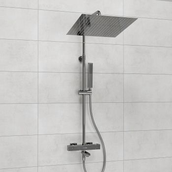 Душевая система WasserKRAFT A199.119.103.087.CH Thermo с термостатом Хром — фото 6, Душевые стойки