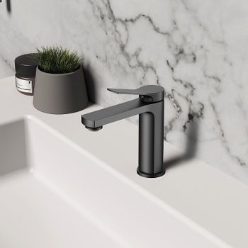 Товар: Смеситель для раковины Vincea Arco VBF-4AR01MB Черный матовый - фото 2 Смеситель для раковины Vincea Arco VBF-4AR01MB Черный матовый — фото 2, Смесители для раковины