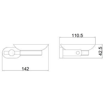 Мыльница Belz B901 B90102 Черная матовая — фото 2, Мыльницы