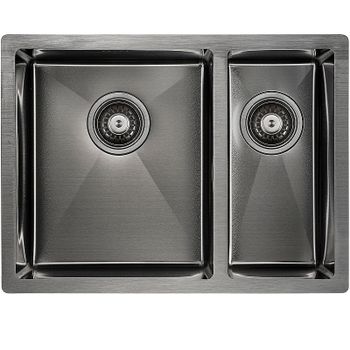 Кухонная мойка Paulmark Gerberg 59/2S Uni PM225944-GML Вороненая сталь — фото 1, Кухонные мойки