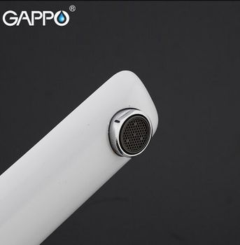 Смеситель для раковины Gappo G1048-2 Белый Хром — фото 10, Смесители для раковины