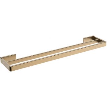 Полотенцедержатель Abber Westen AA1757G двойной Золото матовое — фото 1, Полотенцедержатели