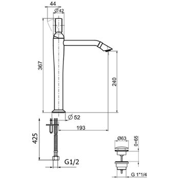 Смеситель для раковины Webert Opera OA830402980 Розовое золото — фото 2, Смесители для раковины