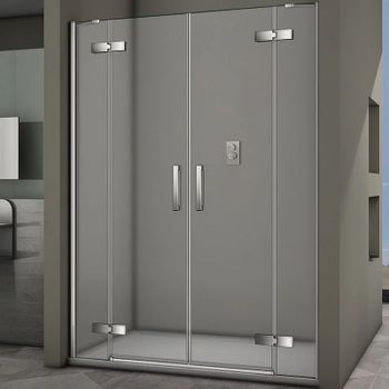 Душевая дверь Veconi Vianno VN-65 150 VN65-150-01-19C3 профиль Хром стекло прозрачное — фото 1, Распашные душевые двери