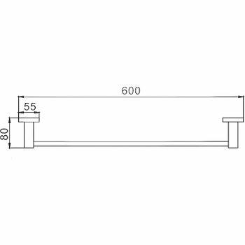 Полотенцедержатель Haiba HB8901 Черный матовый — фото 2, Полотенцедержатели
