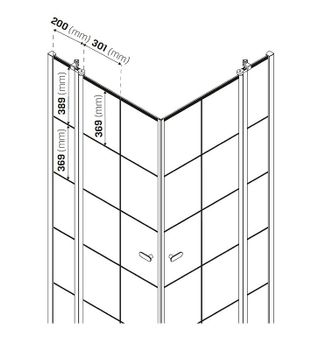 Душевой уголок New Trendy New Soleo Black 90х90 K-0580 профиль Черный стекло прозрачное — фото 8, Квадратные душевые уголки