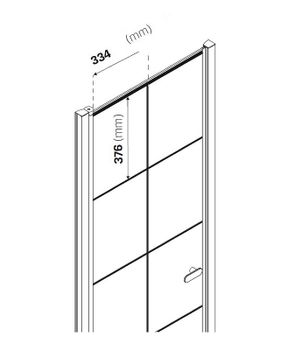 Душевая дверь New Trendy New Varia Black 80 D-0276A профиль Черный стекло прозрачное — фото 6, Распашные душевые двери