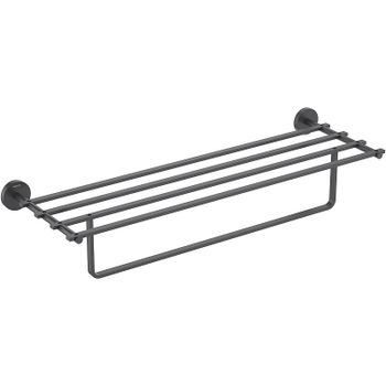 Полка для полотенец Aquatek Бетта AQ4615MB Черная матовая — фото 1, Полки для полотенец