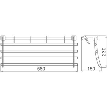 Полка для полотенец Haiba HB806 Хром — фото 2, Полки для полотенец