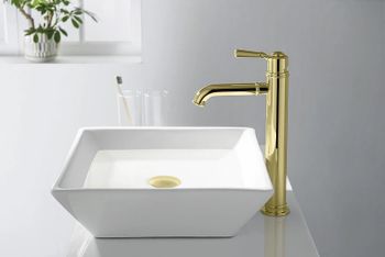 Смеситель для раковины Aquatek Классик AQ1504PG Полированное золото — фото 3, Смесители для раковины