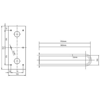 Поручень Bemeta Help 301102994 Белый матовый — фото 2, Поручни для ванной