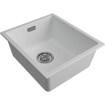 Кухонная мойка Paulmark Lumi 41 UNI LU41-WH Белая — фото 1, Кухонные мойки