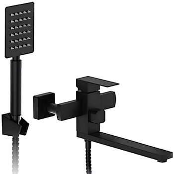 Смеситель для ванны Frap H802-6 F22802-6 универсальный Черный матовый — фото 1, Смеситель для ванны