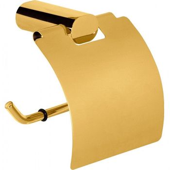 Держатель туалетной бумаги Remer Lounge LN60DO с крышкой Золото — фото 1, Держатели туалетной бумаги