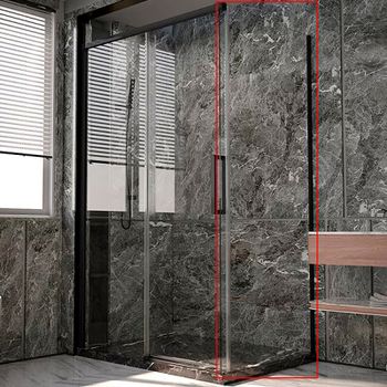 Душевая стенка Veconi Premium Trento SP-40B 100 SP40-B-100-01-C4 профиль Черный матовый стекло прозрачное — фото 1, Боковые стенки