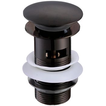 Донный клапан Aquatek AQ6001MB click-clack Черный матовый — фото 1, Донные клапаны