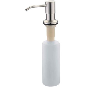 Дозатор для жидкого мыла ZorG ZR-28 STEEL Нержавеющая сталь — фото 1, Дозаторы для кухонных моек