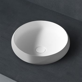 Раковина-чаша Abber Stein 40 AS2613 Белая матовая — фото 1, Раковины накладные