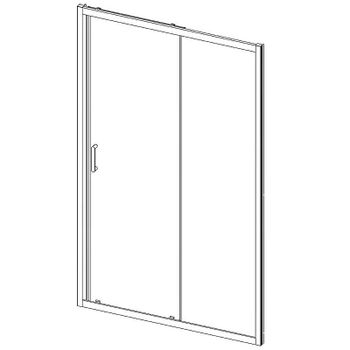 Душевая дверь Vincea Alpha 110 VDS-3AL110CLGM профиль Вороненая сталь стекло прозрачное — фото 9, Раздвижные душевые двери