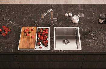 Кухонная мойка Alveus Kombino 30 KMB 90 FI 450x440 1118877 Брашированная сталь — фото 6, Кухонные мойки