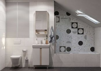 Тумба под раковину Aquaton Кантри 60 1A257401AHB20 Белая глянцевая Дуб верона — фото 7, Тумбы под раковину