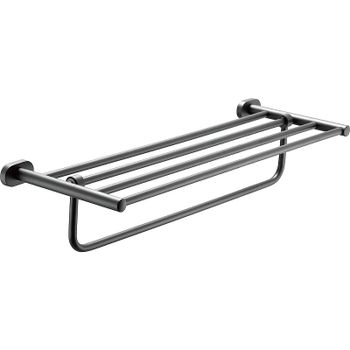 Полка для полотенец Belz B905 B90524 Вороненая сталь — фото 1, Полки для полотенец