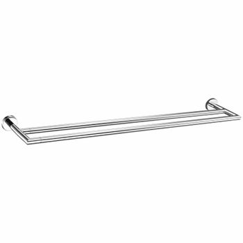 Полотенцедержатель Nofer Line 16510.B двойной Хром глянцевый — фото 1, Полотенцедержатели