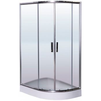 Душевой уголок Esbano ESR-8027A 120x80 L ESUGR8027AL профиль Хром стекло рифленое — фото 1, Асимметричные душевые уголки