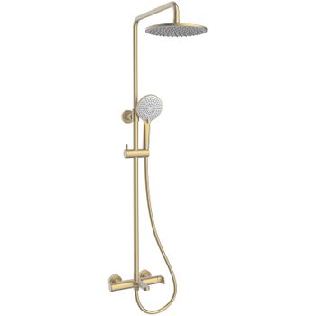 Душевая система Vincea Rondo VSFS-1R1BG Брашированное золото — фото 1, Душевые стойки
