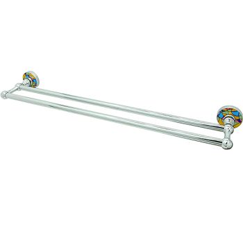 Полотенцедержатель WasserKRAFT Diemel K-2240 двойной Хром — фото 1, Полотенцедержатели