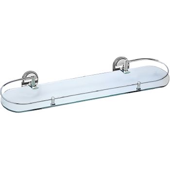 Стеклянная полка Haiba HB1907-1 Хром — фото 1, Полки для ванной и душа