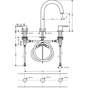 Смеситель для раковины Hansgrohe Vernis Blend 71553000 Хром — фото 4, Смесители для раковины