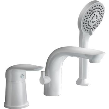 Смеситель на борт ванны Orange Otto M22-333w Белый — фото 1, Смесители на борт ванны