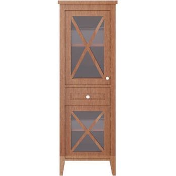 Шкаф пенал Creto Vetra 55 L 15-16056NL Орех — фото 1, Пеналы для ванной комнаты