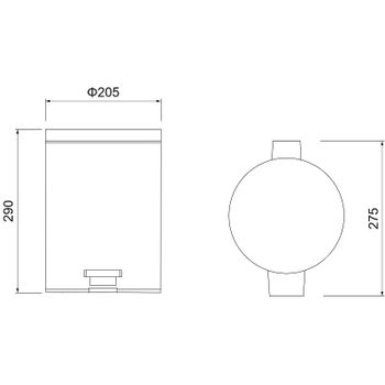 Ведро для мусора Aquatek AQ4991MB Черное матовое — фото 2, Мусорные ведра