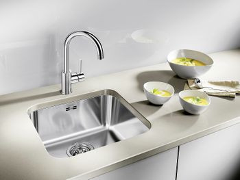 Кухонная мойка Blanco Supra 400-U 518201 Нержавеющая сталь полированная — фото 2, Кухонные мойки