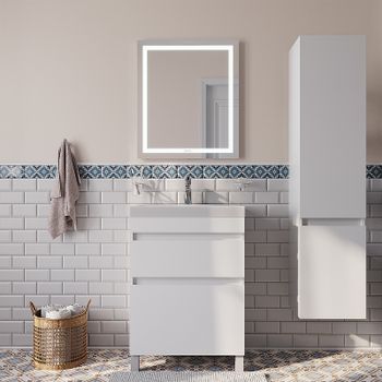 Тумба с раковиной Iddis Zodiac 60 ZOD6CBFi95K Белая — фото 6, Тумбы с раковиной