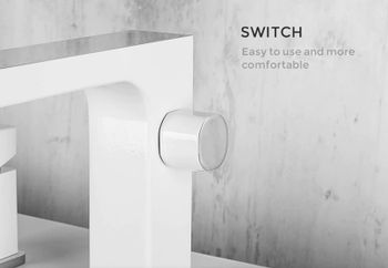 Смеситель на борт ванны Gappo G17-8 G1117-8 Белый Хром — фото 3, Смесители на борт ванны