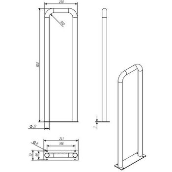 Поручень Aquatek POR-0000006 Хром — фото 6, Поручни для ванной