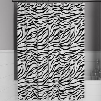 Штора для ванны Iddis Base 180х200 BB03P18i11 Черно-белая — фото 1, Шторы для ванной