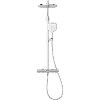 Душевая система Jacob Delafon Avid E97389RU-9-CP с термостатом Хром — фото 2, Душевые стойки