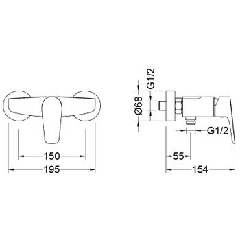 Комплект смесителей Aquatek Бетта AQ1131CR Хром — фото 13, Готовые комплекты для ванной комнаты