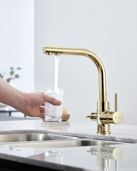 Смеситель для кухни Paulmark Essen Es213011-G Золото — фото 5, Смесители для кухни