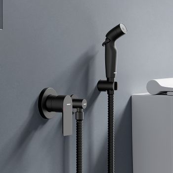 Гигиенический душ со смесителем Damixa Apollo 477510300 Черный матовый — фото 2, Гигиенические души