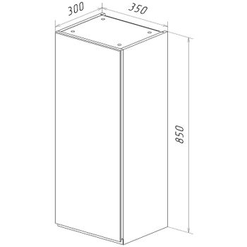 Подвесной шкаф Lemark Veon 35 LM01V35PL Белый глянец — фото 6, Шкафы для ванной
