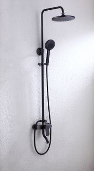 Душевая система Schein 865514BP Черная матовая — фото 2, Душевые стойки