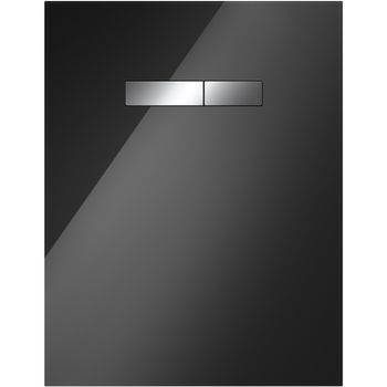 Клавиша смыва Tece Lux 9650004 для унитаза Черная Хром глянцевый — фото 1, Кнопки смыва